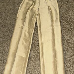 Ann taylor buttery yellow silk pants ankle length size 8